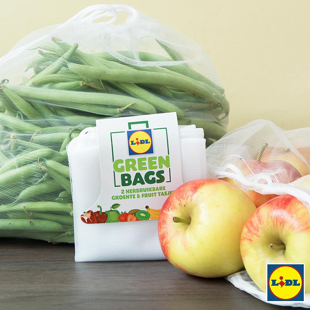 Geen wegwerp plastic zakjes meer op groente- en fruit afdeling Lidl