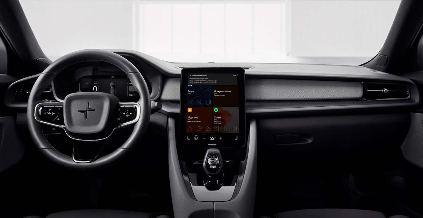 Slimme in-car app vertelt Polestar-rijders wanneer met hernieuwbare energie te laden