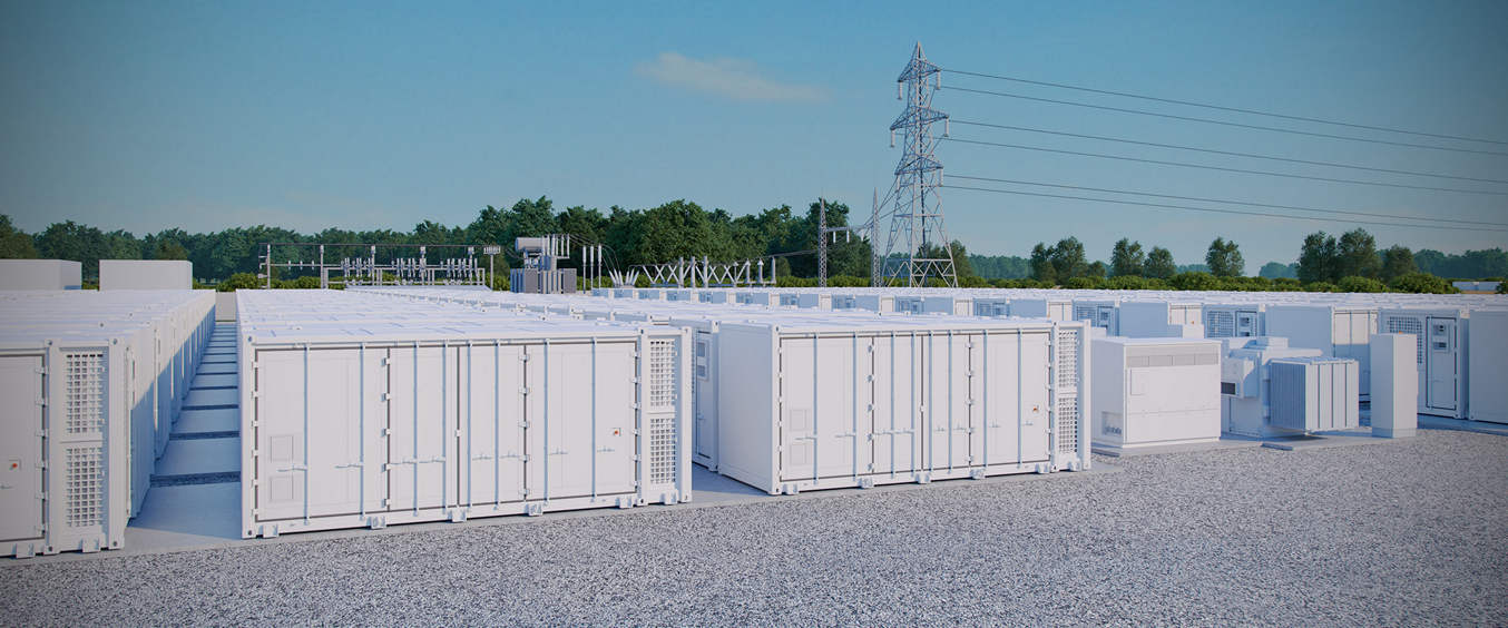 Impressie van het batterijsysteem dat Fluence gaat inzetten voor GreenPowerBank Dronten.JPG