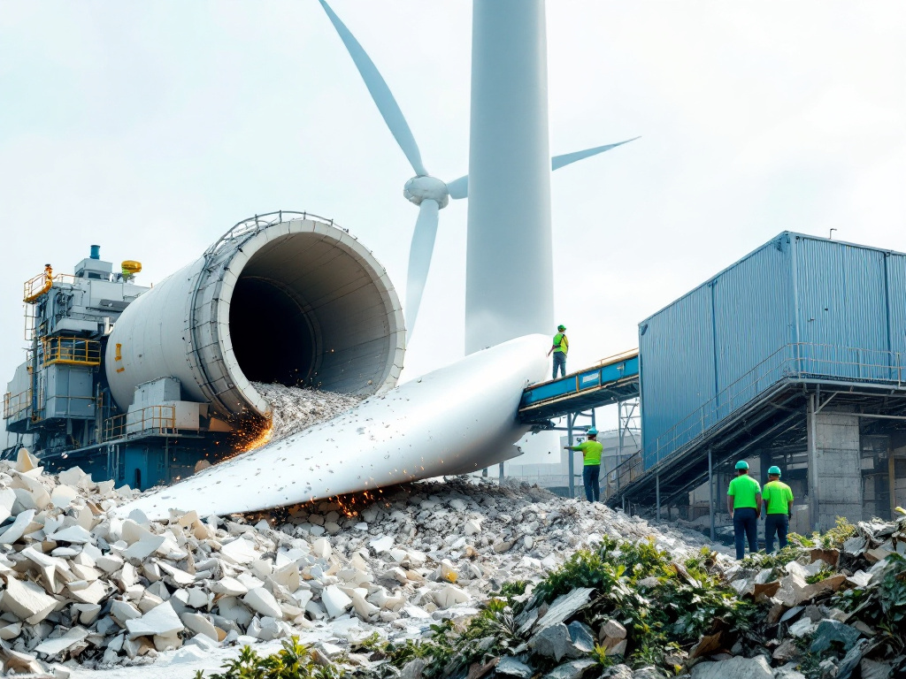 Renewi werkt met TNO en partners aan onderzoek naar recycling van windturbinebladen