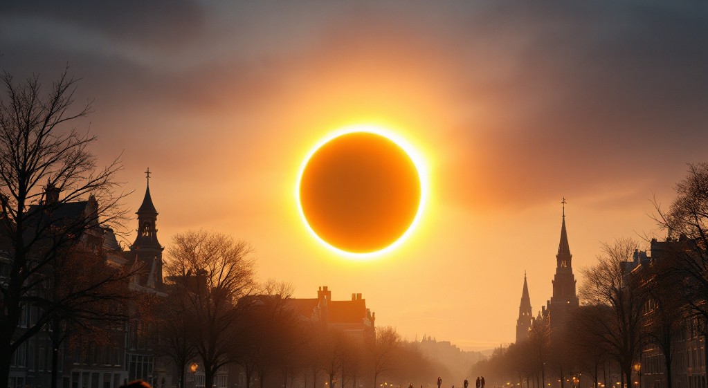 Zonsverduistering zet zonnepanelen tijdelijk op een lager pitje