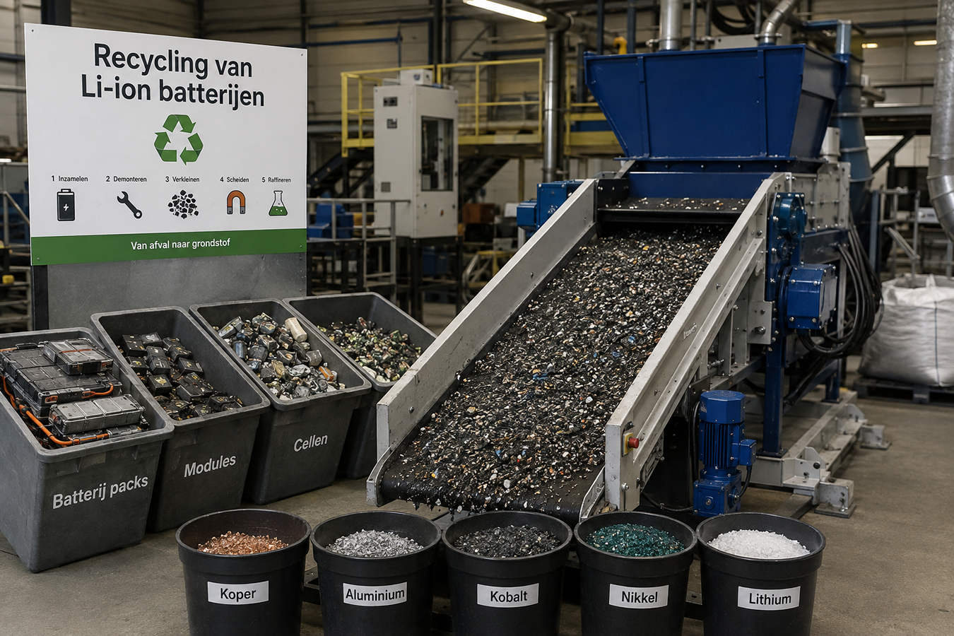 Recycling van Li-ion batterijen in Nederland